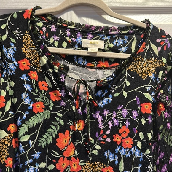 Anthropologie Maeve Jacquin Floral Peasant Blouse M Top - Picture 4 of 8
